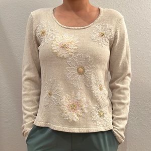 Talbots vintage floral sweater 🌺